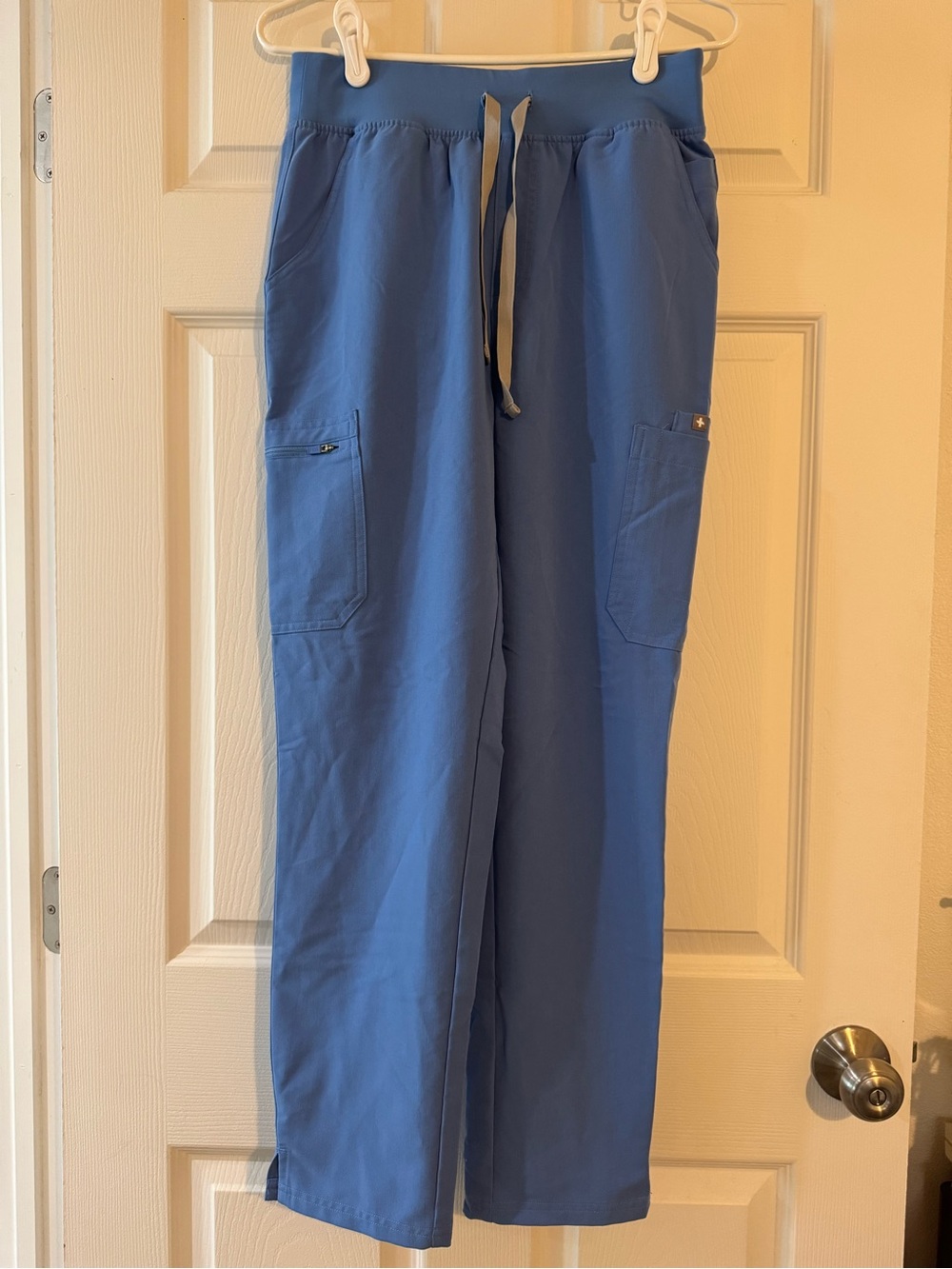 Figs Women's Ceil Blue Yola Scrub Pants with Drawstring